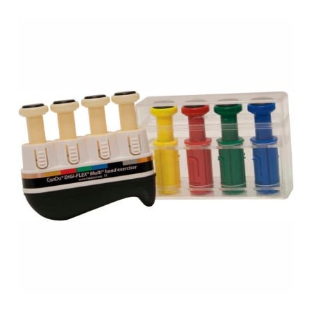 Fabrication Enterprises Digi-Flex Multi Hand Exerciser, Progressive Starter Pack, Tan & 4 Additional Buttons 10-3740S